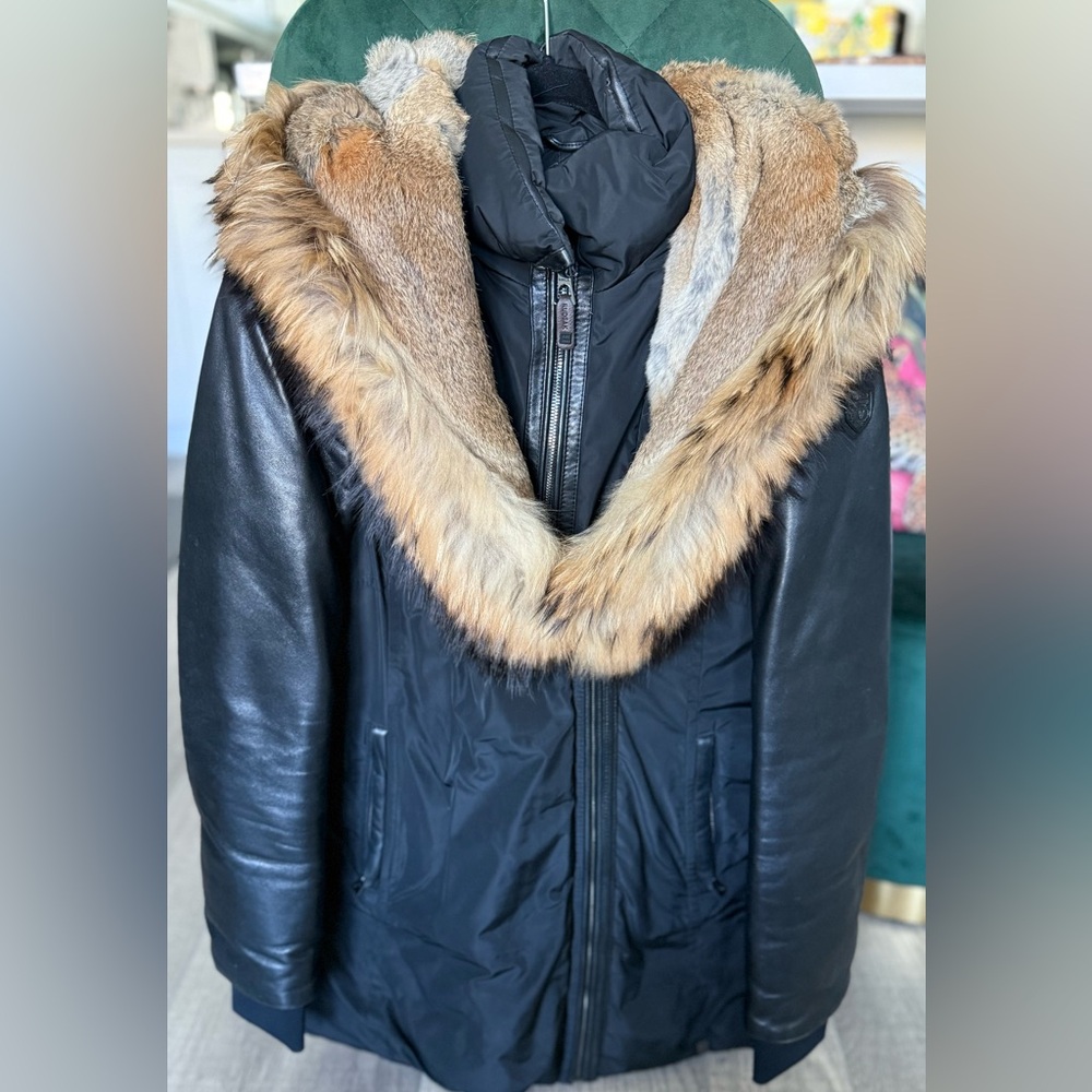 RUDSAK Black Grace Jacket Coat Leather